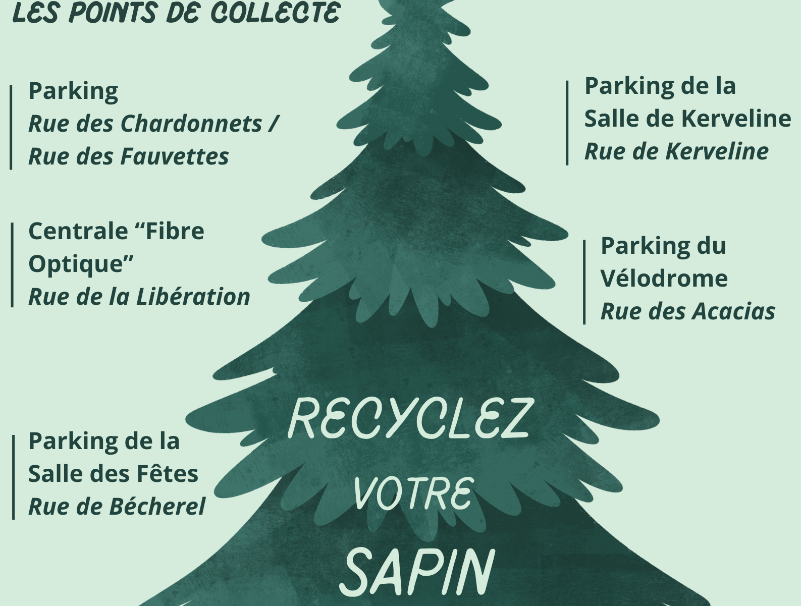 Dépot de sapin de noël